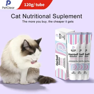 PETCLEAR ขนมขบเคี้ยวเพื่อสุขภาพ Dehair สำหรับแมว ขนาด 120g ช่วยลดปัญหาขนทิ้ง ด้วยสูตรที่อุดมไปด้วยวิตามินและแร่ธาตุ