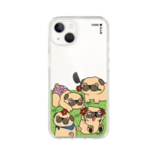 iPhone 13 Clear Case Garden Pug (88528791047838852879272123)