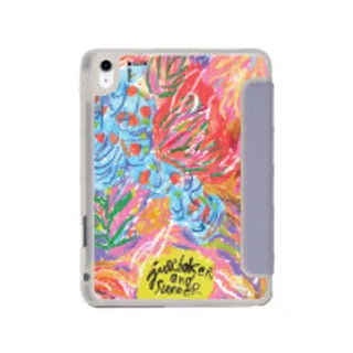 iPad Gen 10th/11th 2025 Clear Purple Abstract Flower by Juli Baker (88528797382168852879007510)