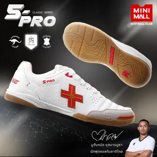 รองเท้าฟุตซอล [IMANE FUTSAL 5PRO NAPPA IMF1 002] รองเท้าฟุตซอล หนังแท้ ตัดเย็บอย่างดี ใส่สบาย บาลานซ์น้ำหนักได้ดี IMANE X MINI MALL