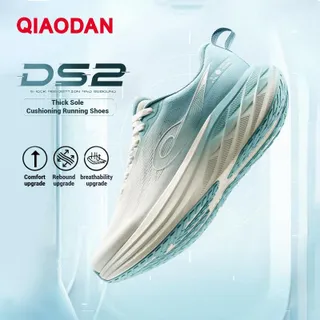 Qiaodan DS2 รองเท้าวิ่งผู้ชายหนากันกระแทกนุ่มสบายน้ําหนักเบา QXB023253217R