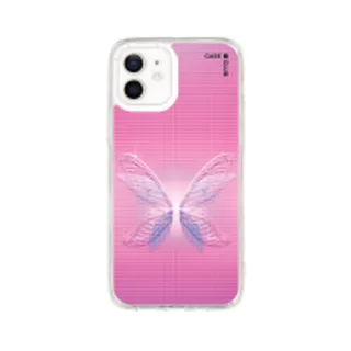 iPhone 12/12 Pro Clear Case Halftone Butterfly (88528791034898852879187021)