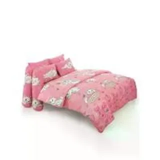 FOUNTAIN ชุดผ้าปูพร้อมผ้านวมเย็บติด 5 ฟุต 6 ชิ้น (ควีนไซส์) รุ่น FOUNTAIN พิมพ์ลาย FTC141 สีชมพู (MKP2034609)