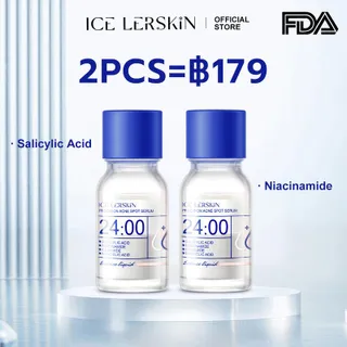 (1แถม1) ICELERSKIN Acne Serum (10ml*2ขวด) with  Cotton swab Acne Plus Drying Lotion - Acne Wash Skincare Salicylic Acid ใช้ได้กับสิวทุกประเภท