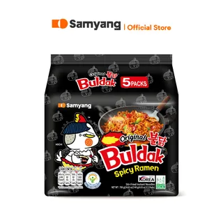 [แพ็ก 5 ซอง] Samyang Buldak Spicy Ramen Original | ซัมยัง บูลดัก สไปซี่ ราเมง ออริจินอล (ราเมงกึ่งสำเร็จรูปแบบแห้ง สูตรเผ็ด)(140g.x5)