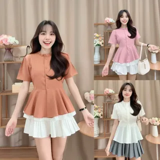 เสื้อคอระบายสุดชิค รุ่น Candy