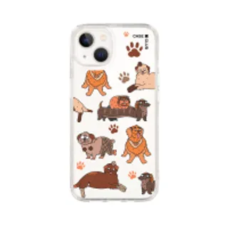 iPhone 13 Clear Case Brown Shade Dogs (88528791047838852879265545)