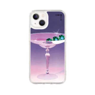 iPhone 13 Clear Case Halftone Cocktail Glass (88528791047838852879151008)