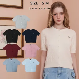 (พร้อมส่ง)Bemingtop738(S-L) - Softie Knit Top เสื้อ คอกลม