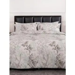 LUCKY MATTRESS ชุดผ้าปูที่นอน ป้องกันไรฝุ่น Micro Touch Flower Stlye ขนาด 5 ฟุต สูง 14 นิ้ว ลาย MD 011 สีเทา (MKP1225677)