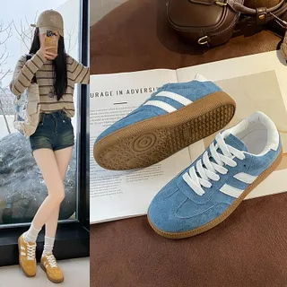 JSNB รองเท้ากีฬา LN322 รองเท้าผ้าใบลำลอง รองเท้าผู้หญิง แฟชั่น รองเท้าหนังกลับ สไตล์เกาหลี น้ำหนักเบา ใส่สบายตลอดวัน ระบายอากาศดี ทนทาน ใช้งานได้นาน