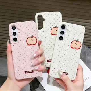 เคสหนังลายจุดสำหรับ Samsung A07 A17 A36 A56 A16 A55 A35 A05S A15 A26 A06 A34 A54 A53 S25 S23 Ultra S24 FE เคสกันกระแทกแบบด้าน วัสดุ TPU นุ่ม