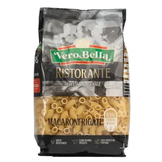 เวโร เบลล่า ริทโตแรนเต้ พาสต้าเส้นโค้งงอ มักกะโรนี ริกาตี้ 500g - Macaroni Pasta 500g Vero Bella Ristorante brand