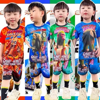 ชุดเด็ก แขนสั้น ขาสั้น เกมส์ การ์ตูน ทุงทุง ไมโครไฟเบอร์พิมพ์ลาย