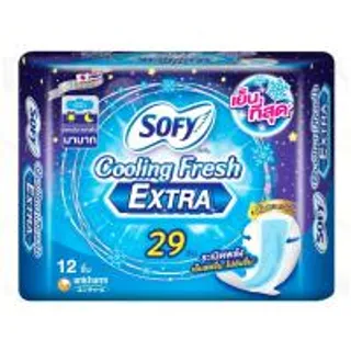 โซฟีคูลลิ่งเฟรชเอ็กซ์ตร้าไนท์สลิม 29ซม. 12ชิ้น Sofy Cooling Fresh Extra Slim Night 25cm. 12pcs. (8851111159154)