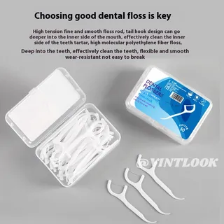 ไหมขัดฟันแบบพกพา VINTLOOK สำหรับทำความสะอาดฟันเฉียบและอ่อนโยน