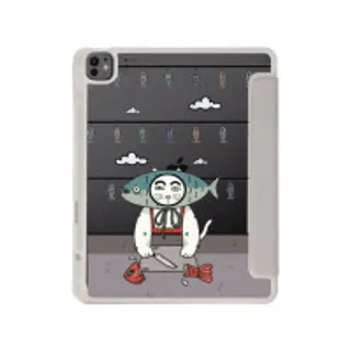iPad Air6/7 13" 2025 (M2/M3) Clear Grey Omagase Cat (88528799845698852879236385)