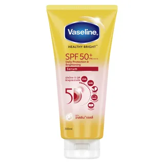 Vaseline Healthy Bright SPF 50+ PA++++ วาสลีน เฮลธี ไบรท์ เอสพีเอฟ 50+ พีเอ++++ ซัน+โพลูชั่น โพรเทคชั่น คอนเซ็นเทรด ไบรเทนนิ่ง เซรั่ม 300มล.