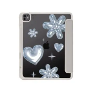 iPad Air6/7 13" 2025 (M2/M3) Clear Grey Flower & Heart Metallic Balloons (88528799845698852879532692)