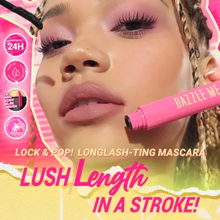 DAZZLE ME Lock & Pop! LongLASHting - VoluMAXing Mascara มาสคาร่าขนตายาวงอนตลอดวัน & ขนตาหนามีวอลลุ่ม