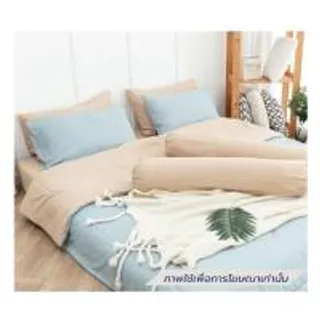 ชุดผ้าปูที่นอน 3.5 ฟุต (ชุด 4 ชิ้น) SANTA BEDDING สี CREAM/LIGHT BLUE (1286420)