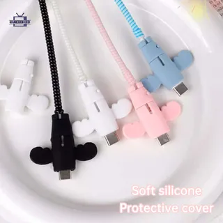 ฝาครอบป้องกันสายเคเบิลข้อมูลAngel Data Cable ฝาครอบป้องกัน สายชาร์จป้องกันการแตกหัก เคสซิลิโคนอ่อนนุ่ม