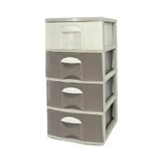 ตู้ลิ้นชัก 4 ชั้น DKW COCO 39.5x44.4x84.5 ซม. สีขาว/น้ำตาล (1321070)