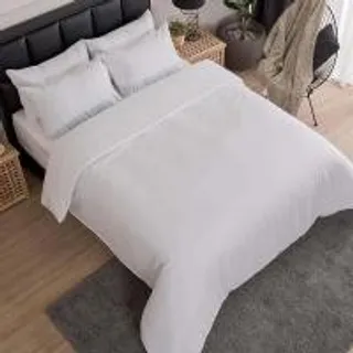LUCKY MATTRESS ผ้าปูที่นอน ป้องกันไรฝุ่น Micro Touch ขนาด 5 ฟุต MC 010 สีขาว (MKP1390103)