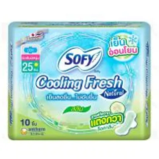 โซฟีคูลลิ่งเฟรชเนเชอรัลสลิมมีปีก 25ซม. 10ชิ้น Sofy Cooling Fresh Natural Slim Wing 25cm. 10pcs. (8851111154098)