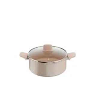 TEFAL หม้อสองหู ขนาด 24 ซม. พร้อมฝาแก้ว รุ่น DELIGHT สีเบจ (CDS14867040)