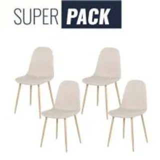 เก้าอี้ทานข้าว SB FURNITURE LASTA 59063399 สีเบจ (ชุด 4 ตัว) (1303306)