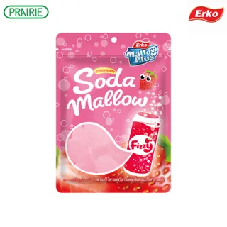 เออโก้ สตรอเบอร์รี โซดา แมลโลว์ (มาร์ชแมลโลว์กลิ่นสตรอเบอร์รี่โซดา) Erko Strawberry Soda Mallow 45 g.