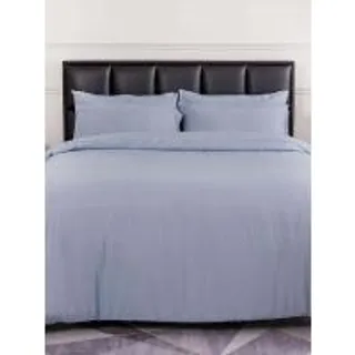 LUCKY MATTRESS ผ้าปูที่นอนพร้อมผ้านวม ป้องกันไรฝุ่น Micro Touch Earth Tone Stlye ขนาด 3.5 ฟุต สูง 14 นิ้ว (35.5 CM.) ลาย MC 002 สีฟ้า (MKP1230998)