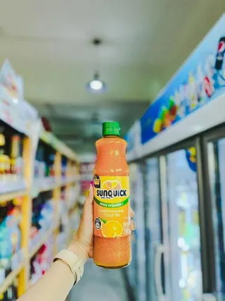 ซันควิกน้ำส้มฝาส้ม ซันควิกน้ำส้มแมนดาริน  ซันควิก SUNQUICK - KHAMWAN BAKERY STORE