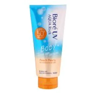 บิโอเรยูวีอะควาริชบอดี้โทนอัพเซรั่มพีชเพิร์ลลี่เอสพีเอฟ50พีเอ 130มล. Biore UV Aqua Rich Body Tone Up Serum Peach Pearly SPF50 PA 130ml. (8851818800311)