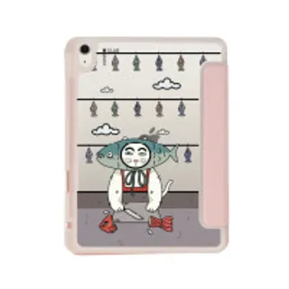 iPad Air4/5/6/7 11" 2025 (M2/M3) Clear Pink Omagase Cat (88528799170488852879236385)