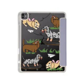 iPad Air6/7 13" 2025 (M2/M3) Clear Purple Dachshund & Friends (88528799158918852879352351)