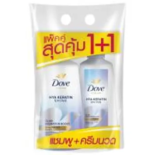 โดฟชายน์แชมพูแอนด์คอนดิชันเนอร์ 350มล. 1แถม1 Dove Shine Shampoo & Conditioner 350ml. 1Free1 (8851932466691)