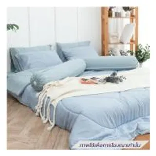 ชุดผ้าปูที่นอน 5 ฟุต (ชุด 6 ชิ้น) SANTA BEDDING สี GREEN /LIGHT BLUE (1295913)