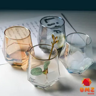 UMZ ถ้วยน้ำ ถ้วยหกเหลี่ยม ถ้วยกาแฟ ถ้วยน้ำสร้างสรรค์เกาหลี glass