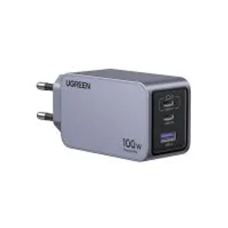 อะแดปเตอร์ Ugreen Wall Charger 1 USB-A / 2 USB-C 100W ALU Gray (TISI) (6941876228300)