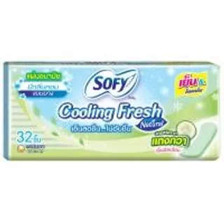 โซฟีคูลลิ่งเฟรชเนเชอรัลแผ่นอนามัยแบบบางมีกลิ่นหอม 32ชิ้น Sofy Cooling Fresh Natural Slim Scented 32pcs. (8851111270101)