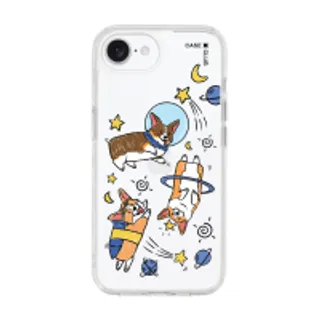 iPhone 16e Clear Case Space Corgi (88528797536848852879342574)