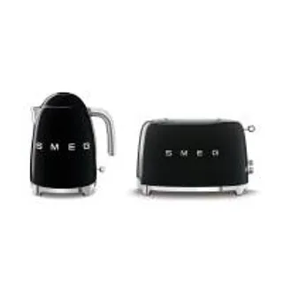 SMEG เครื่องปิ้งขนมปัง และ กาต้มน้ำ 1.7 ลิตร สีดำ (MKP1368144)