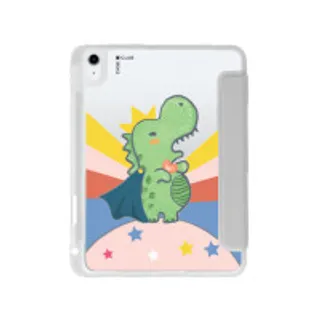 iPad Gen 10th/11th 2025 Clear Grey T-Rex World (88528791197878852879960655)