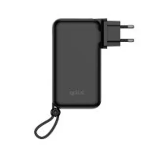 พาวเวอร์แบงค์ QPLUS 20,000 mAh Built-In Cable W2047 Black (8856847279022)