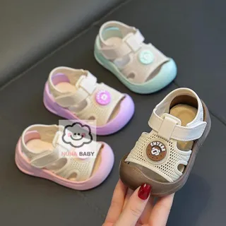 ใหม่ รองเท้าแตะหัวกลม  รองเท้าหัดเดินเด็ก รองเท้าแฟชั่นเด็กเล็ก พื้นกันลื่น ระบายอากาศ