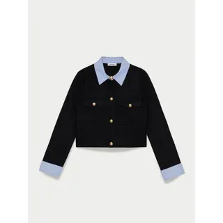 [Pomelo] เสื้อแจ็คเก็ตผ้าทวีตทรงครอป / Cropped Tweed Jacket